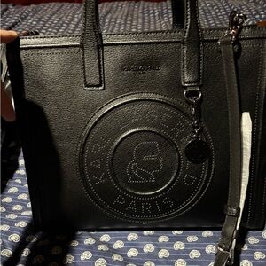 Karl Lagerfeld  Black leather Handbag